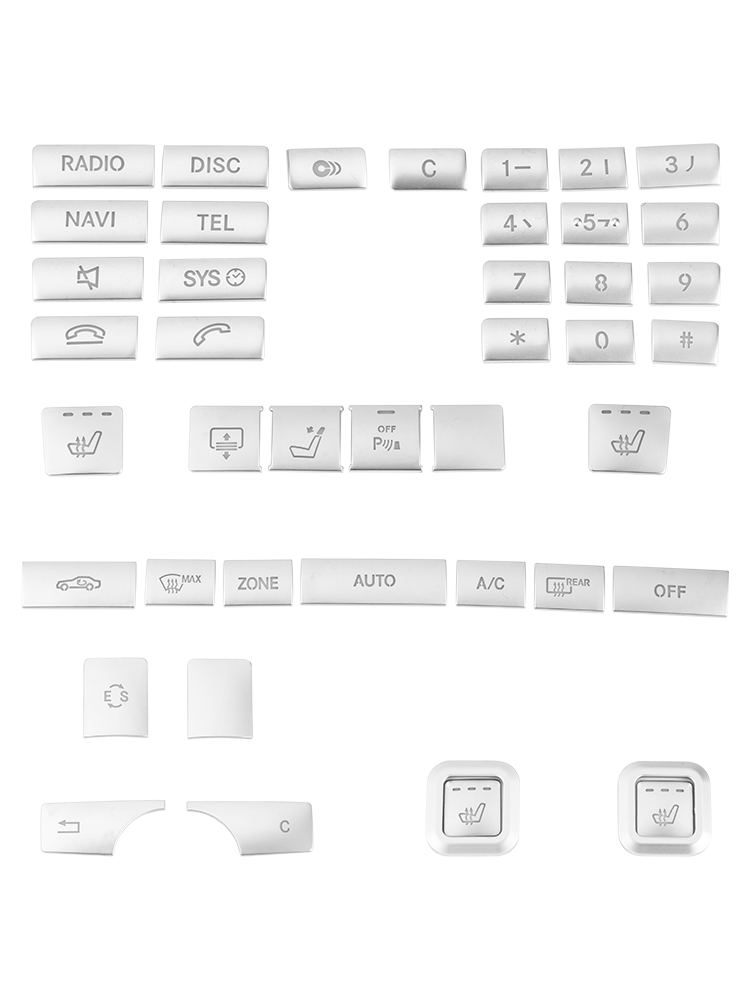 适用奔驰升窗中控方向盘按键贴C200W212W204 E260 GLK300内饰改装-图3