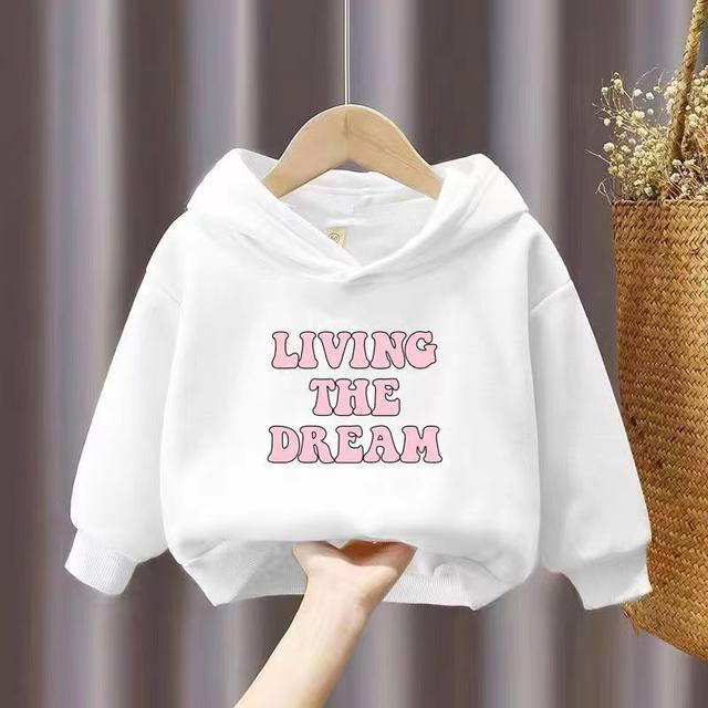 Fashionable spring and autumn new hooded sweatshirts, versatile children's clothing, unisex bottoming shirts, long-sleeved tops, trendy