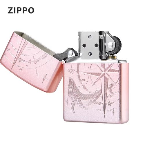 ZIPPO之宝煤油打火机52HZ赫兹鲸鱼爱情指南针幻彩送男友生日礼物 - 图2
