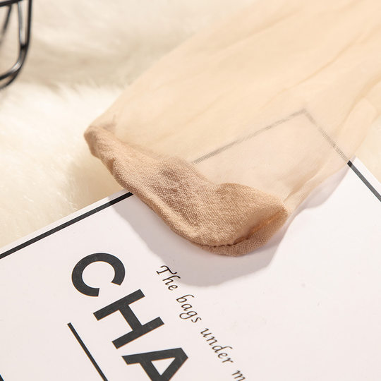 Stockings and short stockings for women thin anti-hook silk crystal stockings toes transparent spring and summer short socks invisible women short stockings
