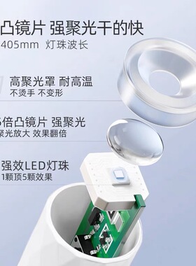 3MIN美甲超聚光速干蓄电一字灯