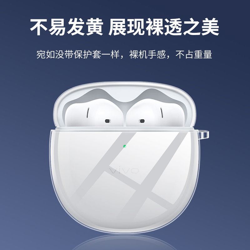 西蒙适用于vivo TWS Air Pro保护壳vivotwsairpro耳机保护套透明硅胶壳无线蓝牙降噪耳机壳男女新款充电仓壳 - 图3