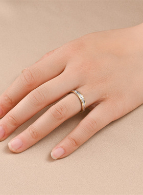 钛钢情侣戒指女简约百搭日韩风不过敏