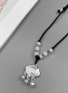 红绳周岁礼物本命年吉祥平安富贵铃铛吊坠