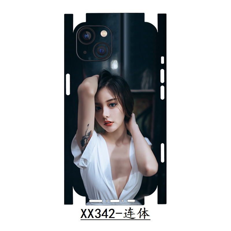 适用iPhone11Promax性感美女彩膜定制苹果XSmax手机后壳背膜XR一体包边贴纸7Plus个性改色膜8代se3侧边框膜6s