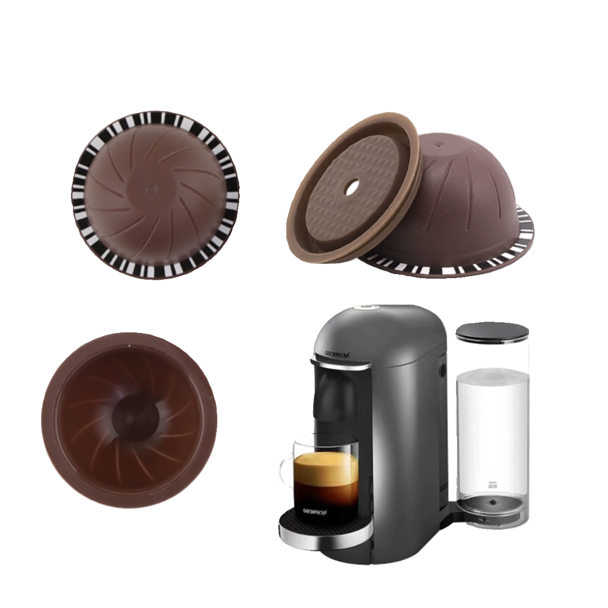 适用Nespresso Vertuo咖啡胶囊机Vertuo重复使用填充式咖啡胶囊壳-图3