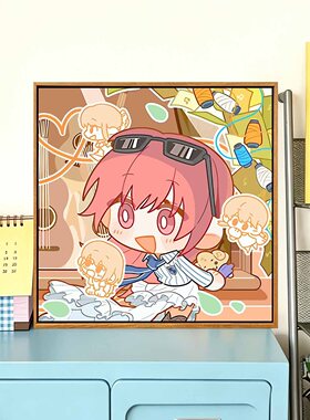 夏鸣星数字油画填色diy丙烯