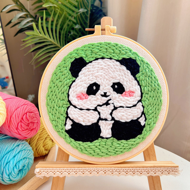 觅思YANG卡通戳戳绣手工diy材料包儿童初学者礼物毛线装饰画摆件,淘宝优惠券,粉丝福利购,淘宝优惠卷