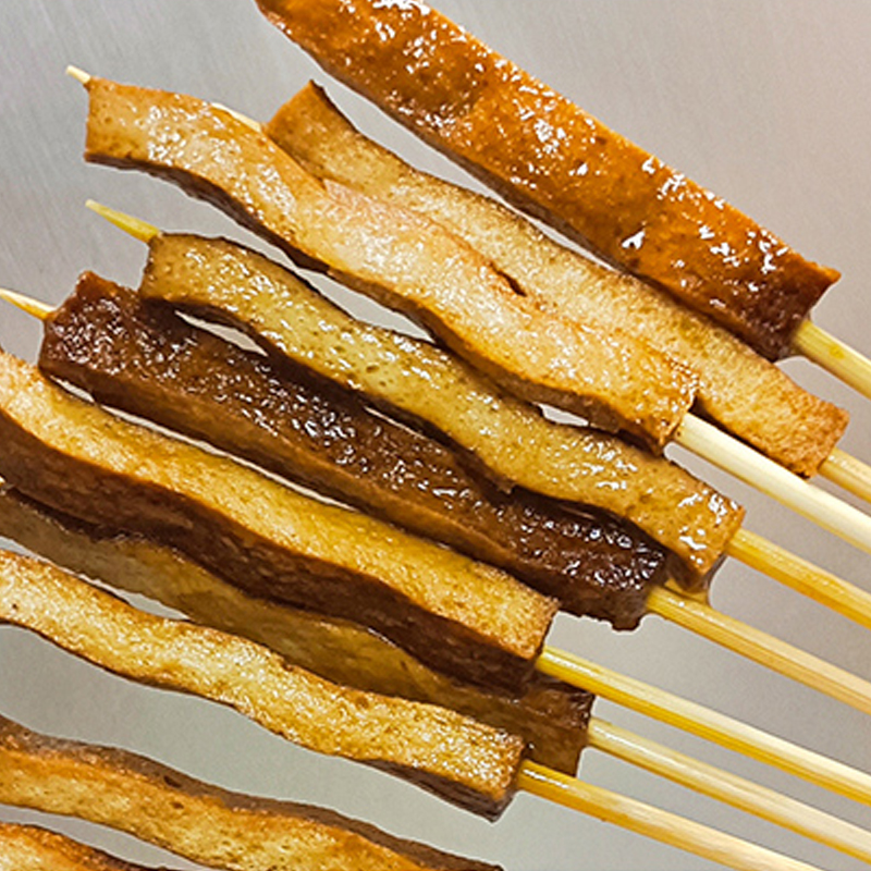 素天下小香干串10串*10把烧烤串豆腐串炸豆干手把商用食材100串 - 图0