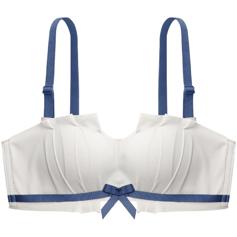 肩带防滑夏季无钢圈小胸聚拢文胸罩 红粉女王文胸