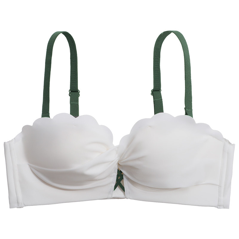 夏季无钢圈上托聚拢收副乳少女bra 红粉女王文胸