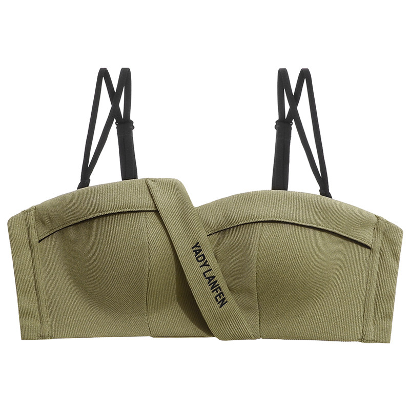 抹胸式防走光肩带防滑夏季少女内衣 红粉女王文胸