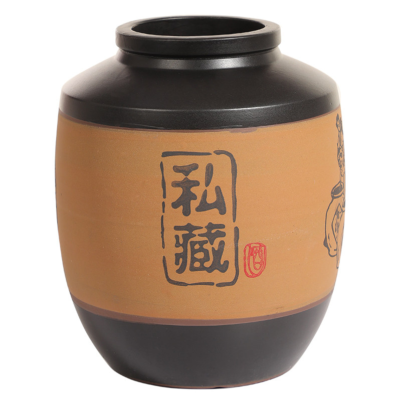 加厚陶瓷大缸罐密封土坛子30/50斤100斤窖藏储装酿存泡白酒老式壶