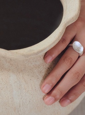 白色水滴戒指高级感镶嵌透明石头开口简约戒指