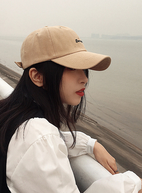复古卡其字母小众ins潮牌帽子