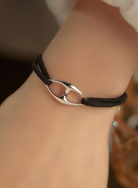 新款S925银新品韩版时尚猪鼻子皮