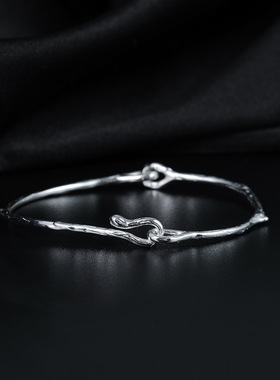 新款S925银简约树枝手镯冷淡风in