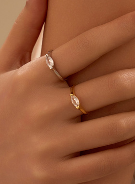 2026S925银轻奢马眼钻戒指女高级