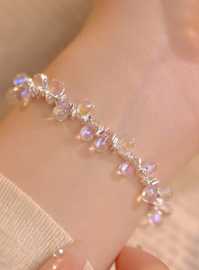 新款S925银韩国小灯泡碎银子手链