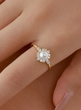 新款S925纯银跨境时尚满天星珍珠