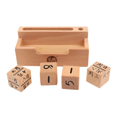 Creative Manual Wooden Calendar Ornaments Countdown Wooden Large Desk Calendar Perpetual Calendar Decoration Crafts
