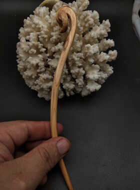 桃木太极阴阳双簪复古休闲道家修身名星同款手工定制节日情侣礼品