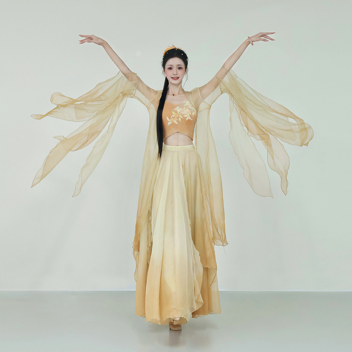 半城香绝美渐变仙气飘逸大袖古风古典舞服中国舞练功演出服装,淘宝优惠券,粉丝福利购,淘宝优惠卷