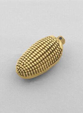 新款黄铜金玉满堂玉米手把件工艺品摆件铜雕把玩件摆摊铜器