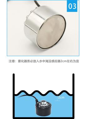 超声波雾化头流水假山盆景造烟雾大雾量景观无灯水陆缸制雾器加湿