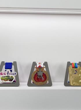 工匠马拉松奖牌展示架304不锈钢奖牌架创意摆件新款收纳筐运动金A