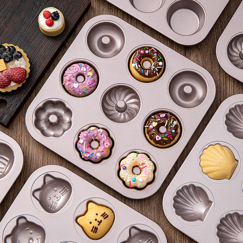 精选卡通12连蛋糕模具麦芬甜甜圈6纸杯9马芬烤箱用DIY烘培小烤盘,淘宝优惠券,粉丝福利购,淘宝优惠卷