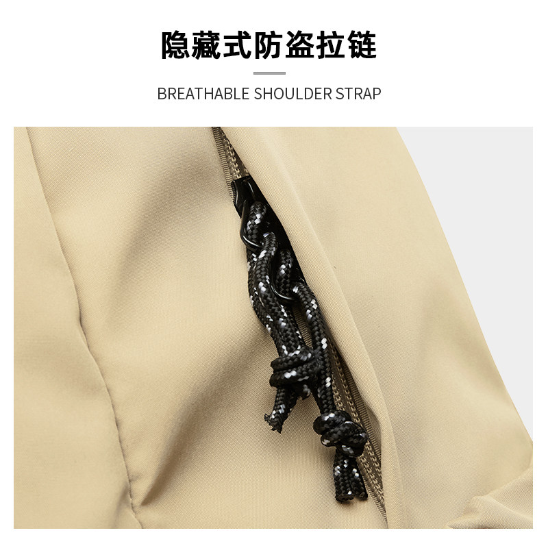 新款休闲男士高中生大学生登山包 墨一双肩背包