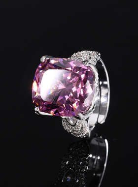 GIL国际证书镀金镶钻公主方形