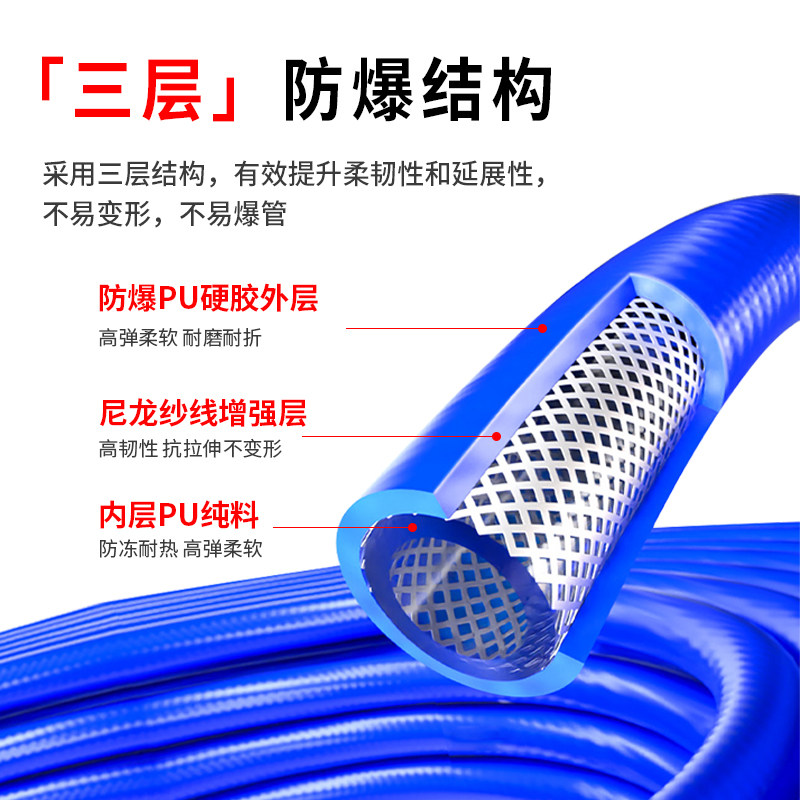 高压TPU夹纱管弹簧管空压机防爆压缩机气泵气鼓充气管8/10/12/14m,淘宝优惠券,粉丝福利购,淘宝优惠卷