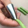 Edamame peeling artifact, broad bean peeling and picking beans, iron nail set, stainless steel protection finger ring, peeling tool