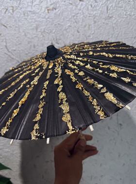 新款古典舞演出道具伞舞蹈伞表演跳舞伞黑色伞纯色伞cos装饰花伞