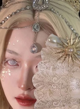 Lolita皇冠新娘洛丽塔圣母光环天使发箍巴洛特头饰哥特式发饰