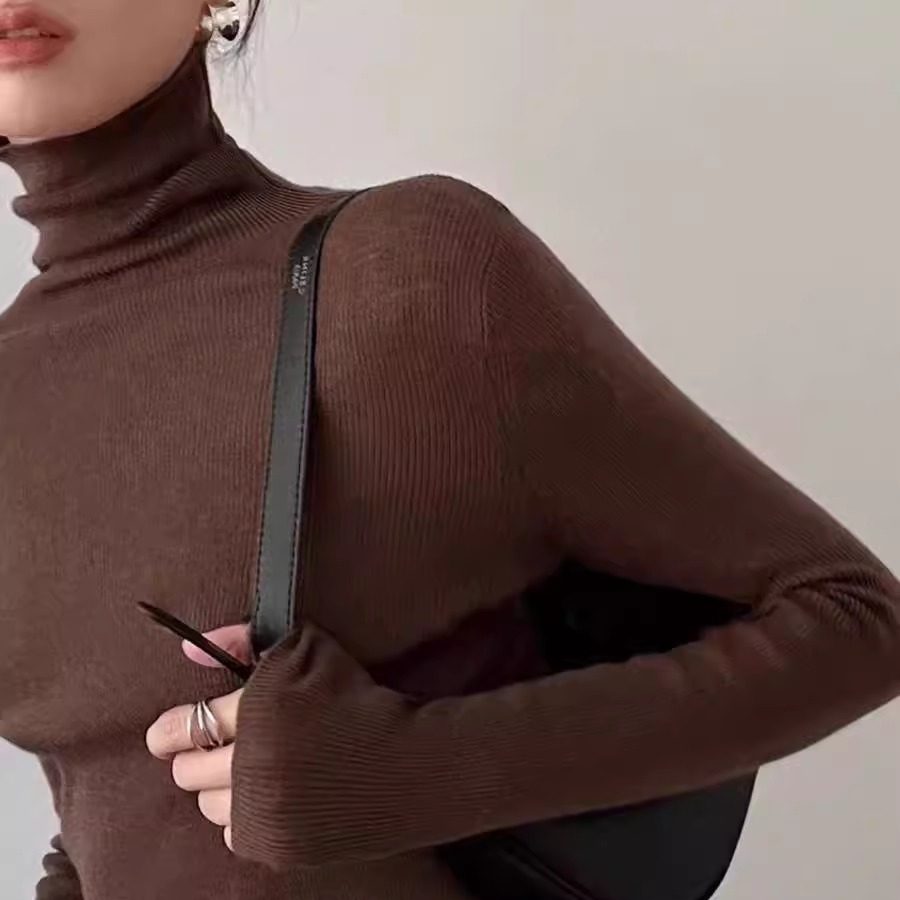 薄款精纺堆堆领白色羊毛衫女纯色修身长袖毛衣高领羊绒针织打底衫,淘宝优惠券,粉丝福利购,淘宝优惠卷