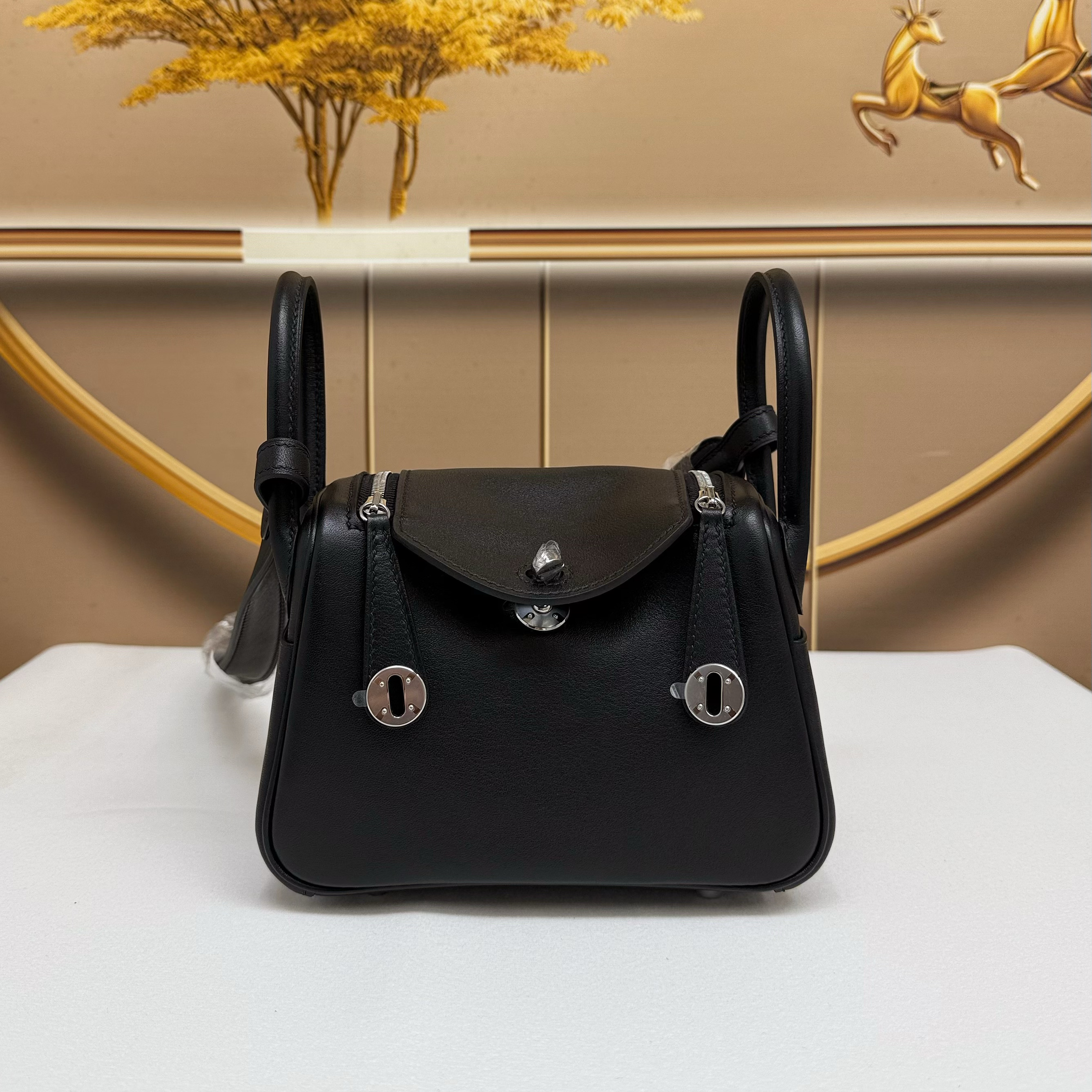 二代手工蜡线迷你琳迪包原版牛皮女士单肩斜挂手提医生药箱包包 - 图2