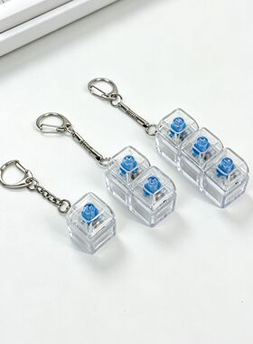 跨境PC3键高透按键一字型解压键