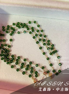 项链简约气质叠戴眼镜链项链复