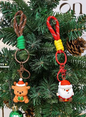 新款圣诞节树脂小公仔挂件钥匙扣
