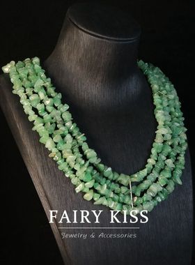 精致清新外贸热销多层绿色碎石项