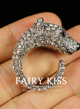 中古vintage精致密镶满钻合金动