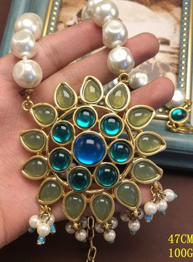 设计感百搭镶嵌果冻树脂吊坠珍珠