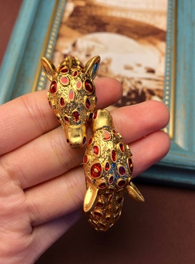 欧美重工镯子vintage中古手环套