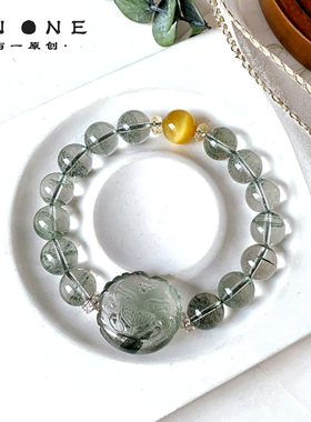 绿幽灵吊坠九尾狐天然狐狸水晶