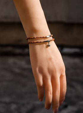 言午原创极细橄榄核竹节纤细秀气