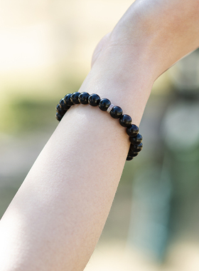 男女黑檀木简约民族风手链