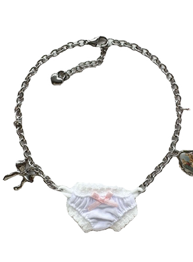 现货MOMENTEL 24春夏新款设计感小众y2k项链复古锁骨链韩国代购